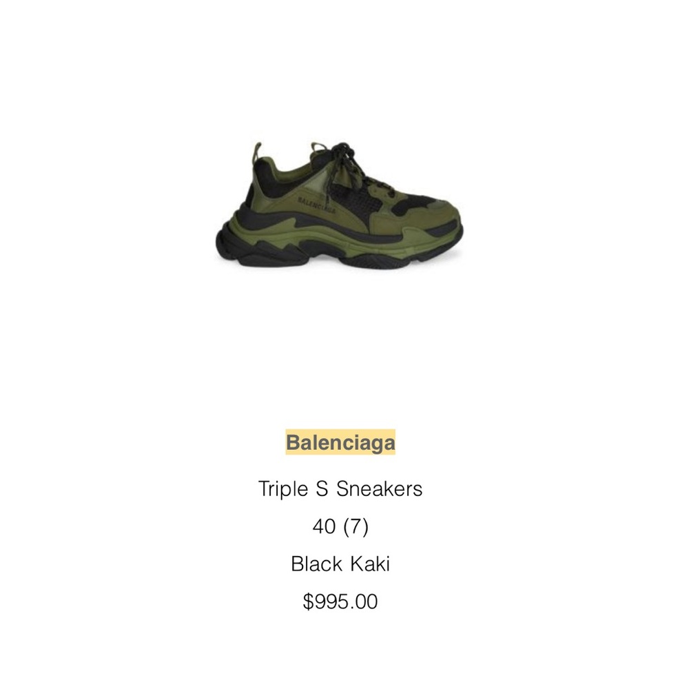 Green and black Balenciaga shoes!